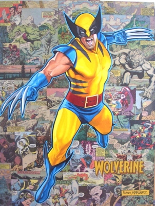 Wolverine: Legacy Acrylic and collage Comics on Clayboard, 18 X 24